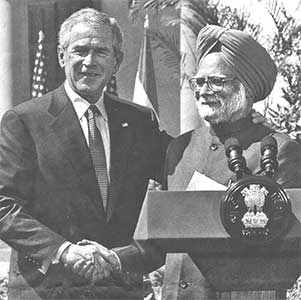 Bush and Manmohan Singh