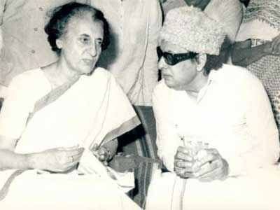 Indra Gandhi and Vijaykanth