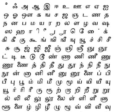Tamil Alphabet