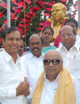 Karunanidhi and Arcot Veerasamy