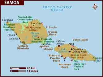Map of samoa