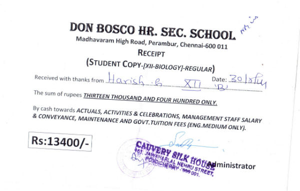don bosco school fee
