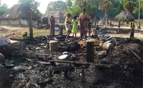 dalit house fire