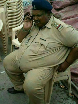 indian police fat