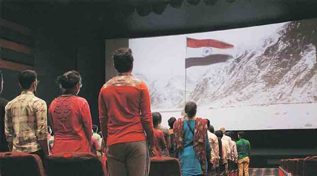 national flag at theatre