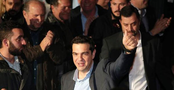 Leader of Syriza left-wing party Alexis Tsipras