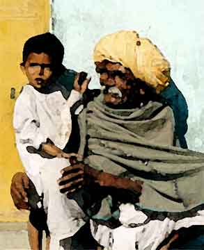 Old man and boy