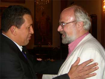 Eric Toussaint with Hugo Chavez
