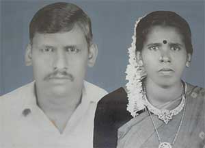 Murugesan with his wife