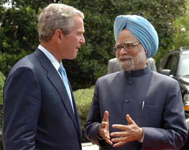 Manmohan singh and Bush