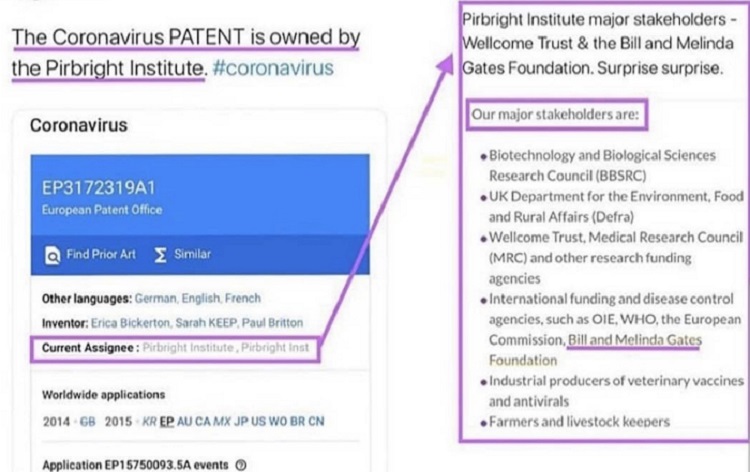 coronavirus patent news