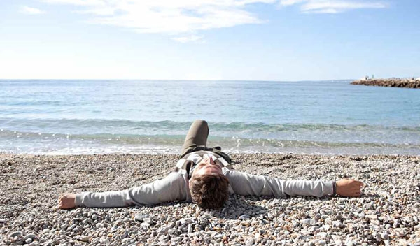 man on beach