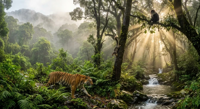 tiger in forest
