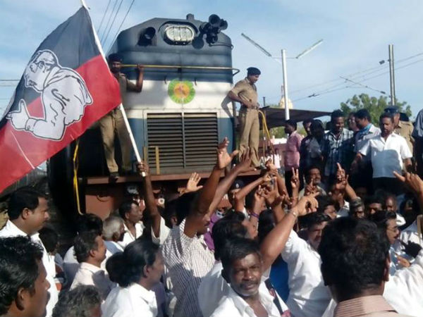 admk rail agitation