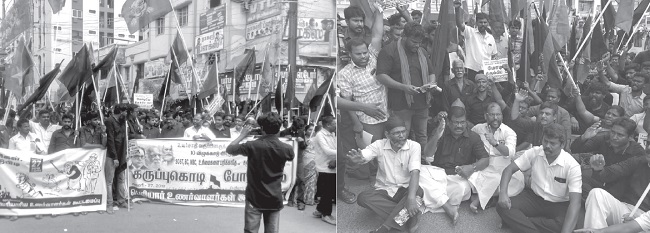 agitation against modi in madurai