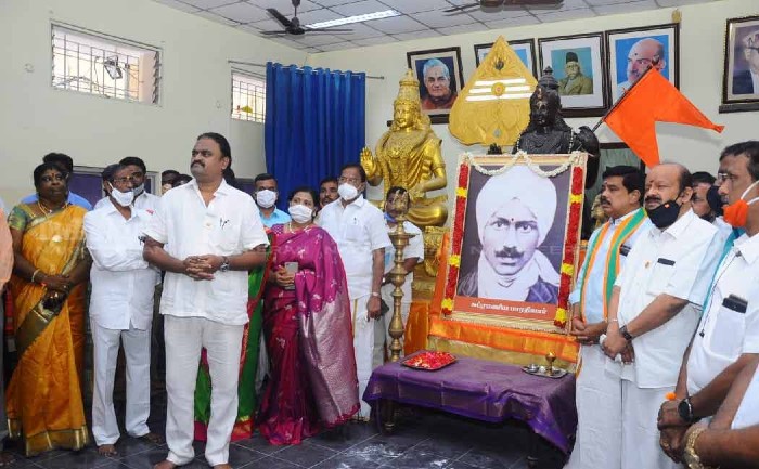 bjp celebrates bharathi birthday