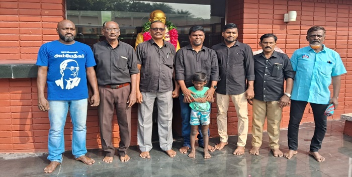 dvk cadres at ambedkar memorial