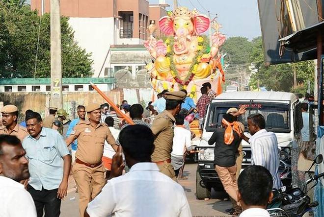 ganesha rally police