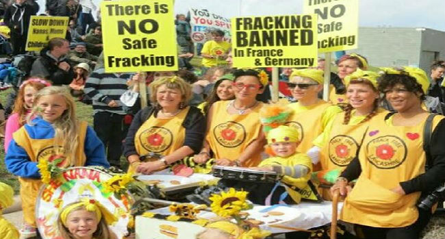 protest against fracking