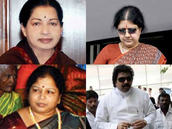 jayalalitha sasikala ilavarasi sudhakaran