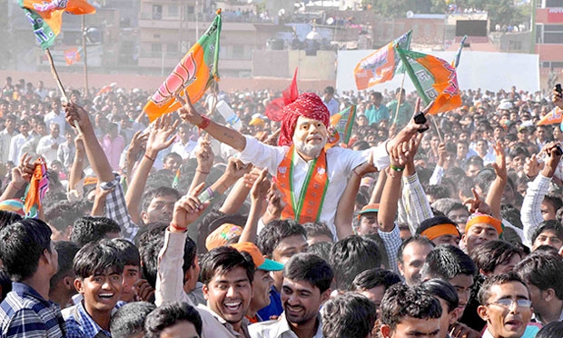 modi image in public meeting