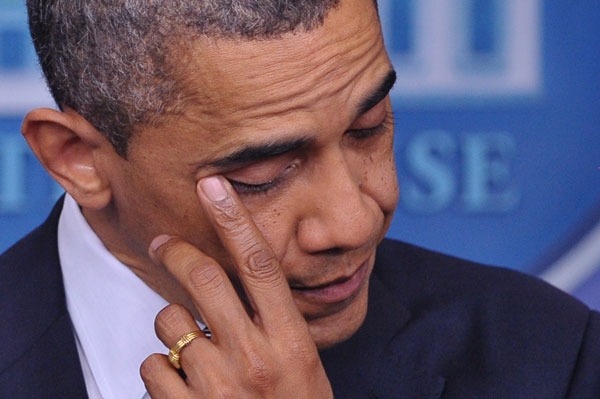 obama crying