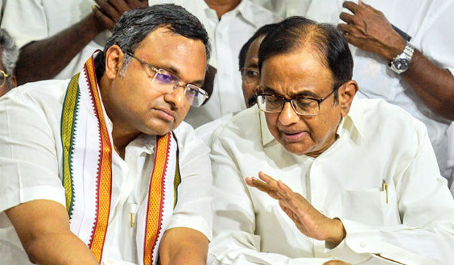 P Chidambaram and Karti