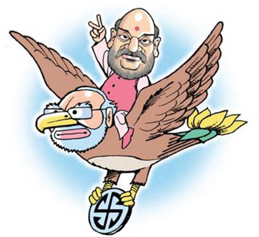 amit shah cartoon