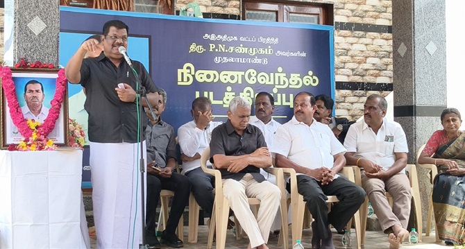 kolathoor mani at p n shanmugam meeting