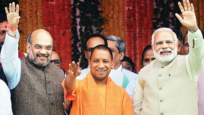 modi amit and yogi