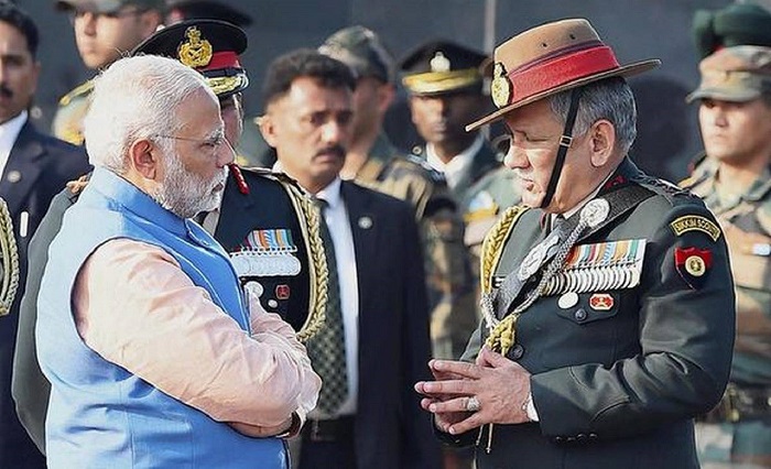 modi and Bipin Rawat