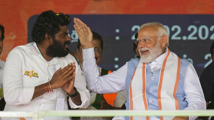 modi and annamalai in campaign