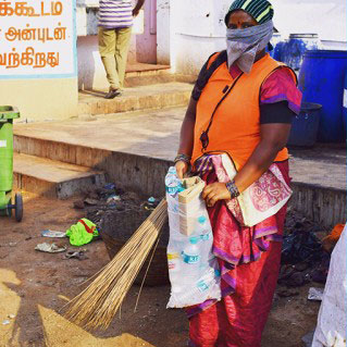 cleaning worker