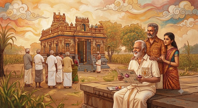 people in front of temple