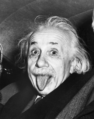 albert einstein sticks out his tongue