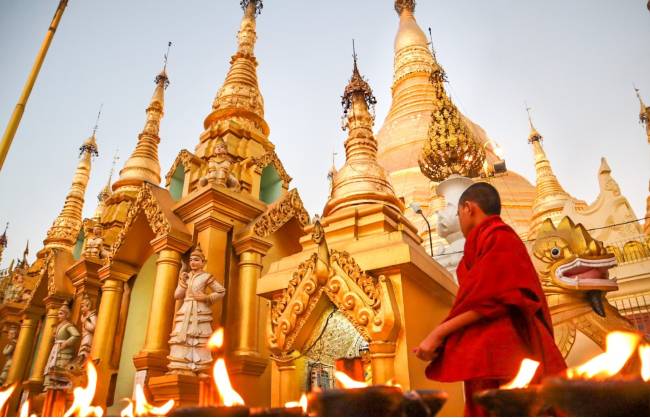 Shwedagon Pagoda in Myanmar