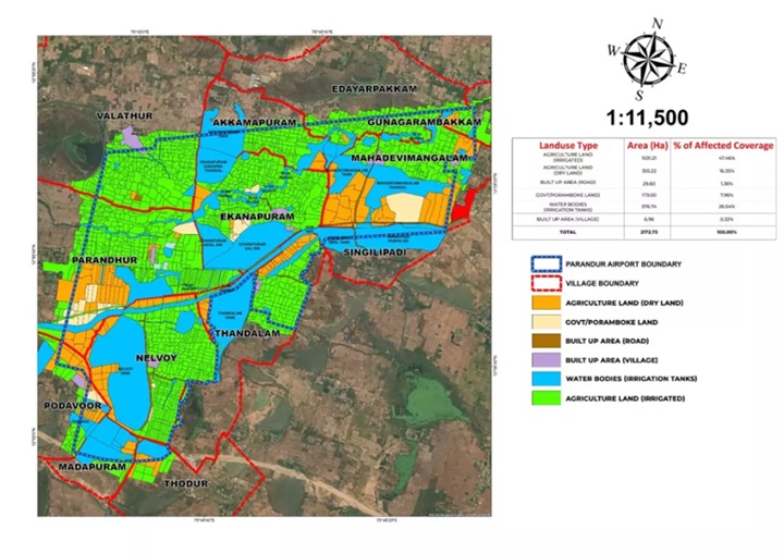 parandur airport boundary