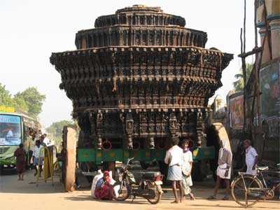 dalit infront of temple