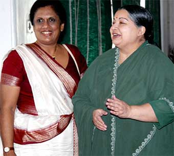 Chandrika with Jayalalitha