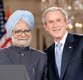 Manmohan Singh and Bush